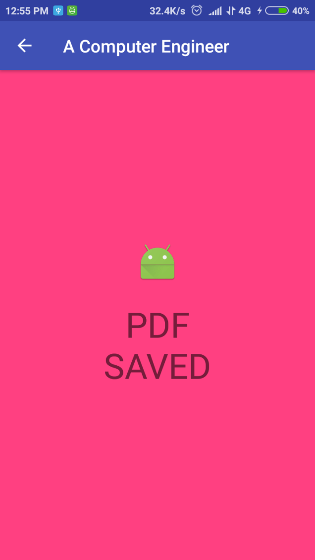 Create PDF file and save it to sdcard in Android