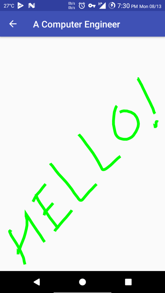 Draw line on canvas using finger